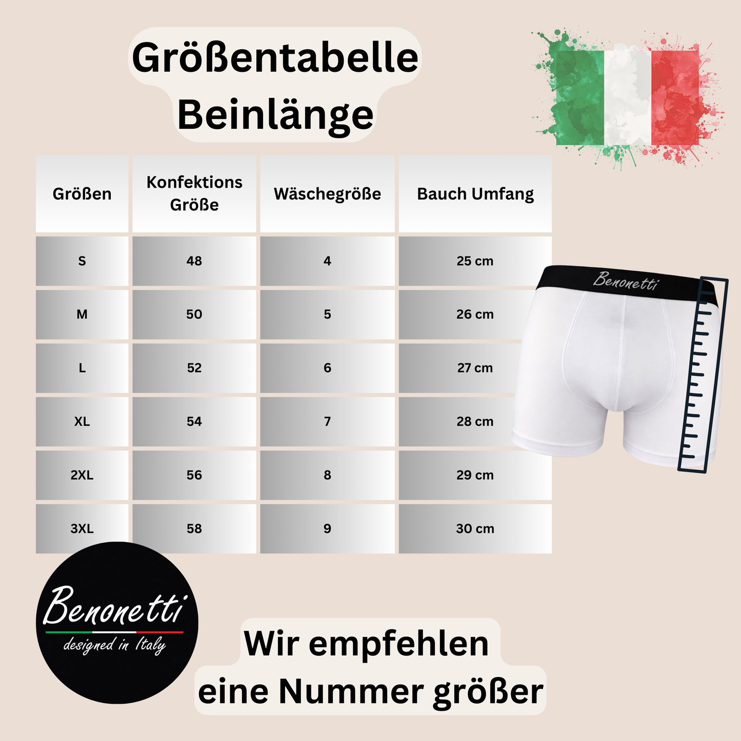 Benonetti - Boxershorts, Weiß - 3er & 6er Pack