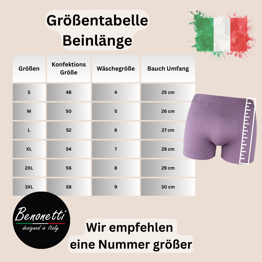 Benonetti Herren Boxershorts, Lila - 6er Pack