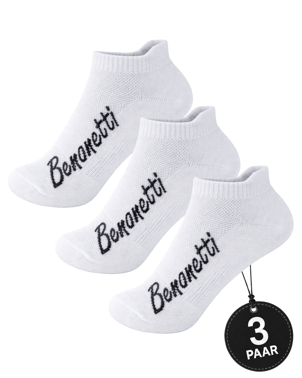 Benonetti Sneakersocken Weiß – Bequeme Kurzsocken für Alltag & Sport