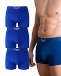 Benonetti Herren Boxershorts, Azurblau - 3er & 6er Pack