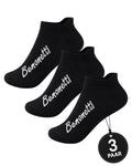 Benonetti Sneakersocken Schwarz – Bequeme Kurzsocken für Alltag & Sport - Schwarz