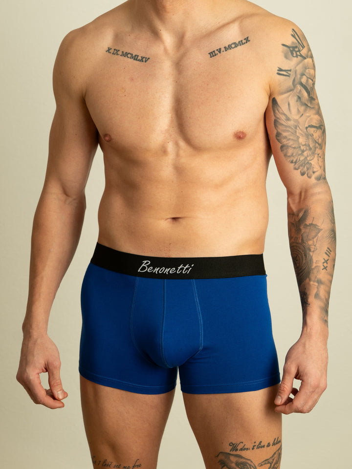 Benonetti Herren Boxershorts, Blau - 3er &amp; 6er Pack