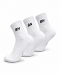 Benonetti Halbhohe Socken Weiß – Unisex Sportsocken für Damen & Herren