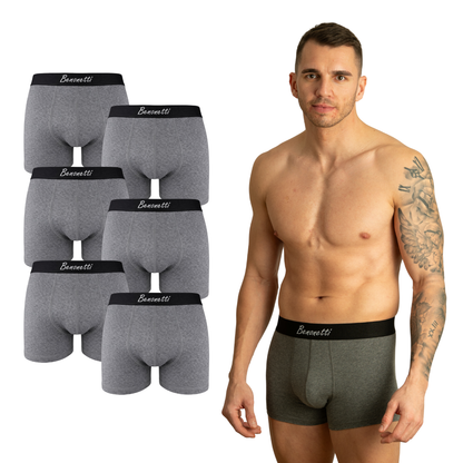 Benonetti - Boxershorts, Grau - 3er & 6er Pack