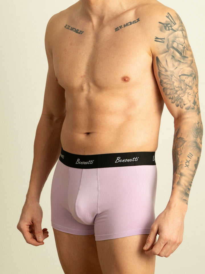 Benonetti Herren Boxershorts, Flieder - 3er &amp; 6er Pack