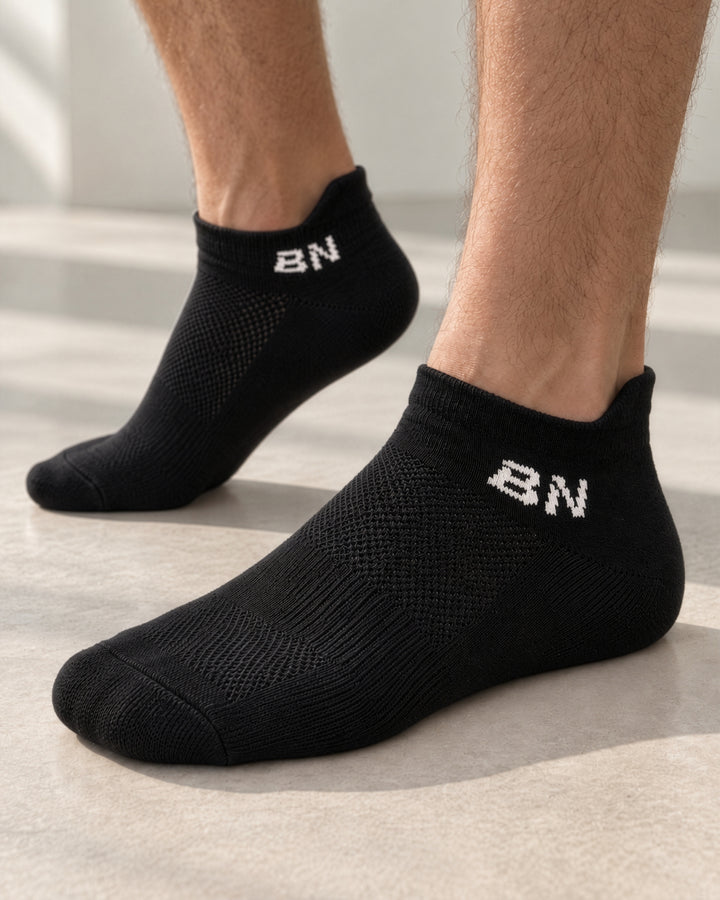 BN Sneakersocken 3er, 6er &amp; 9er Paar – Schwarz