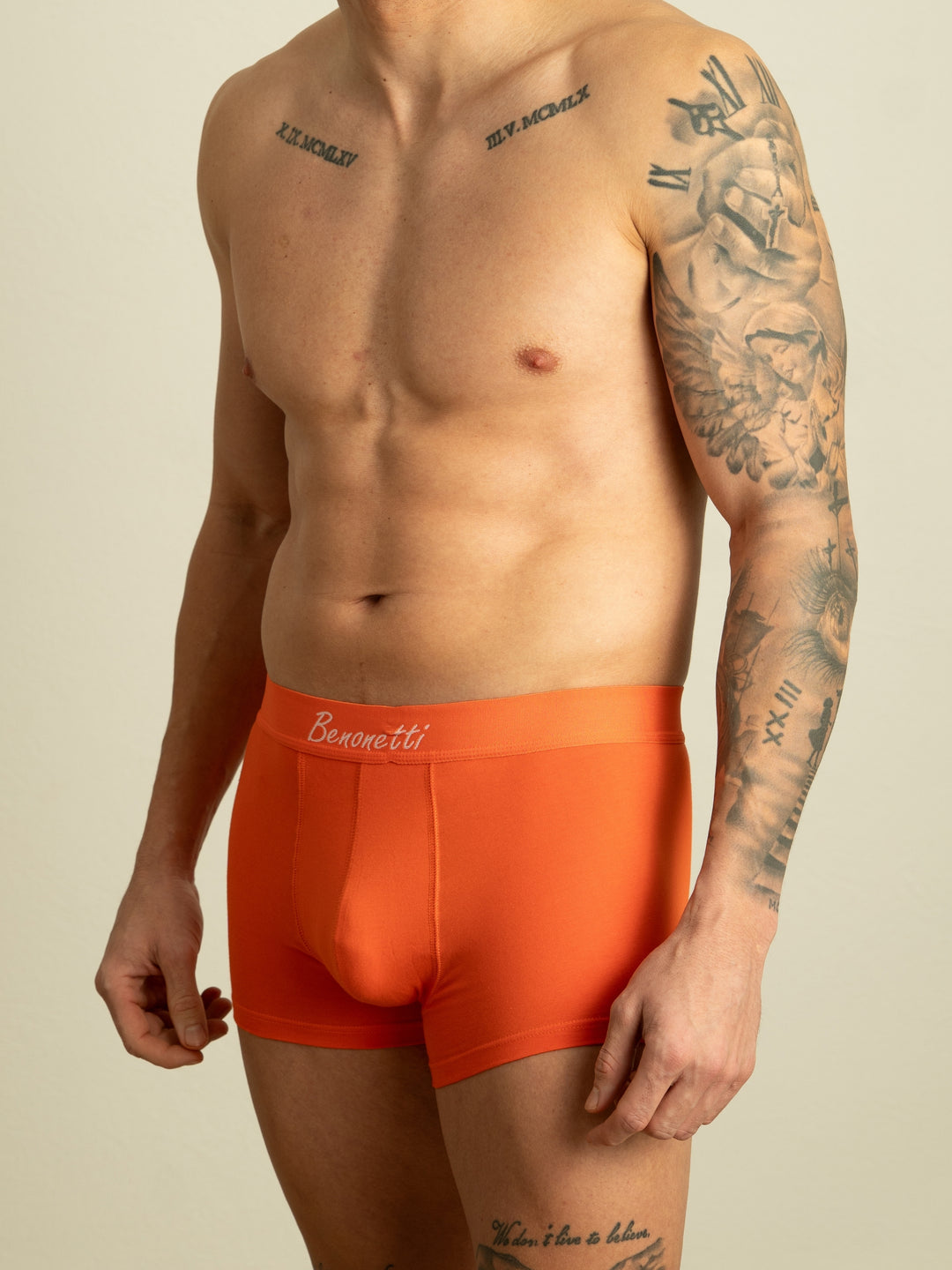 Benonetti Premium Herren Boxershorts, Orange - 3er &amp; 6er Pack