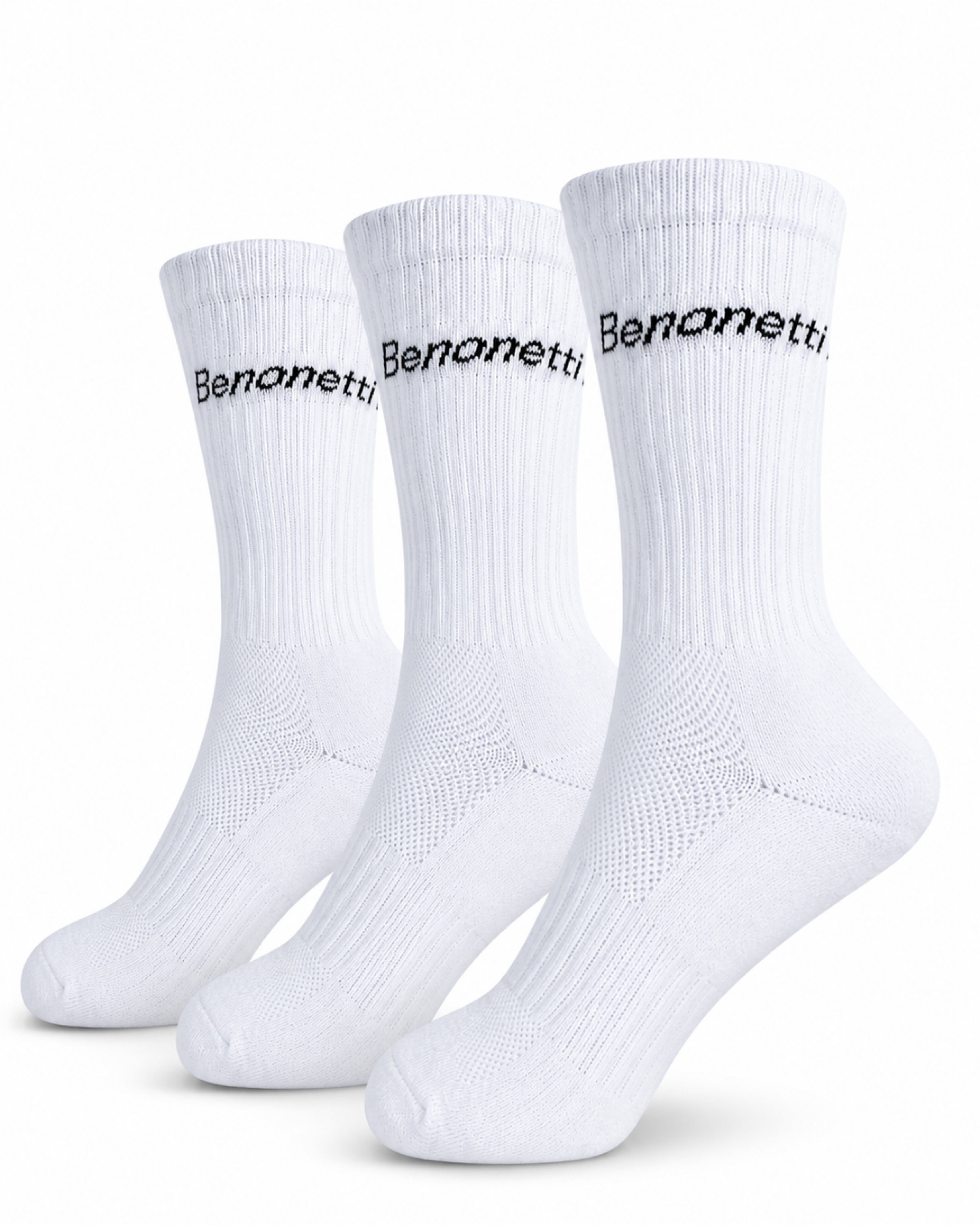 Benonetti Tennissocken Weiß – Unisex Sportsocken für Damen & Herren