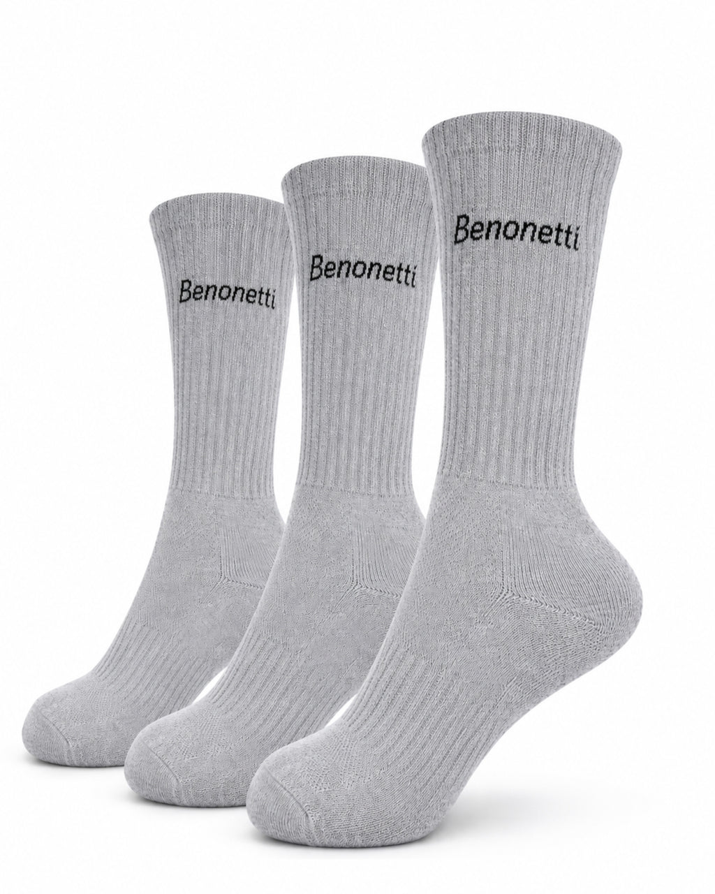 Benonetti Tennissocken Grau – Unisex Sportsocken für Damen & Herren