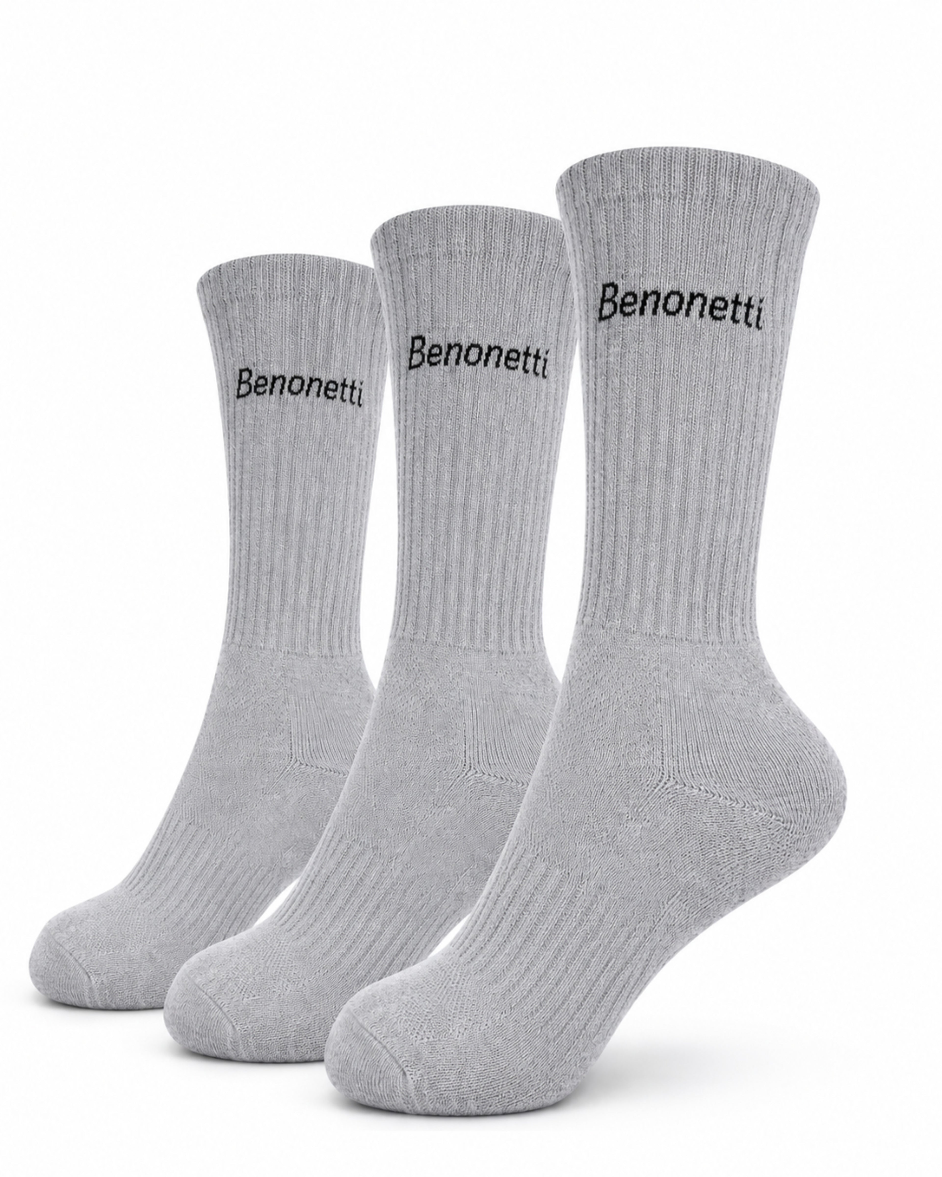 Benonetti Tennissocken Grau – Unisex Sportsocken für Damen & Herren