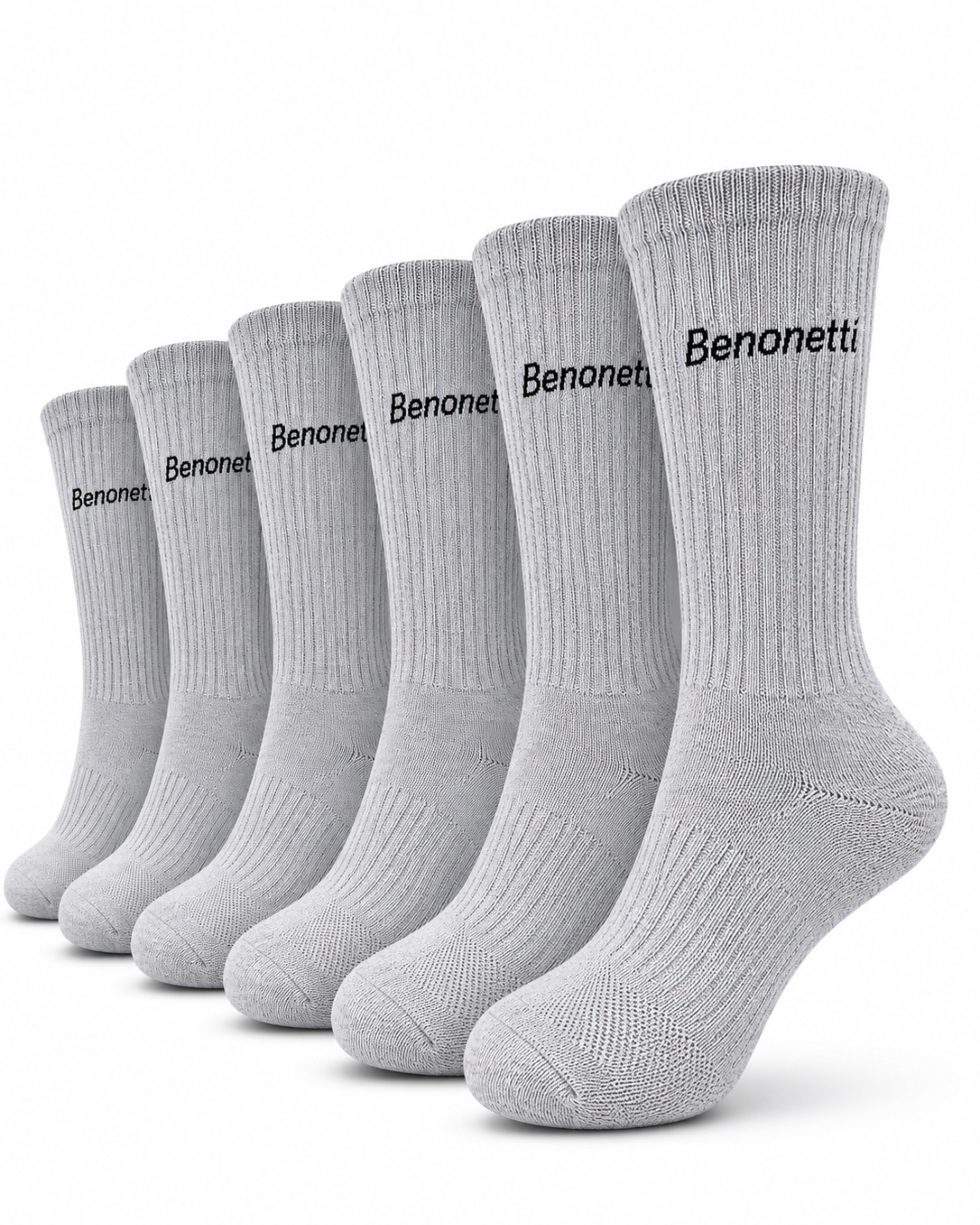 Benonetti Tennissocken Grau – Unisex Sportsocken für Damen & Herren