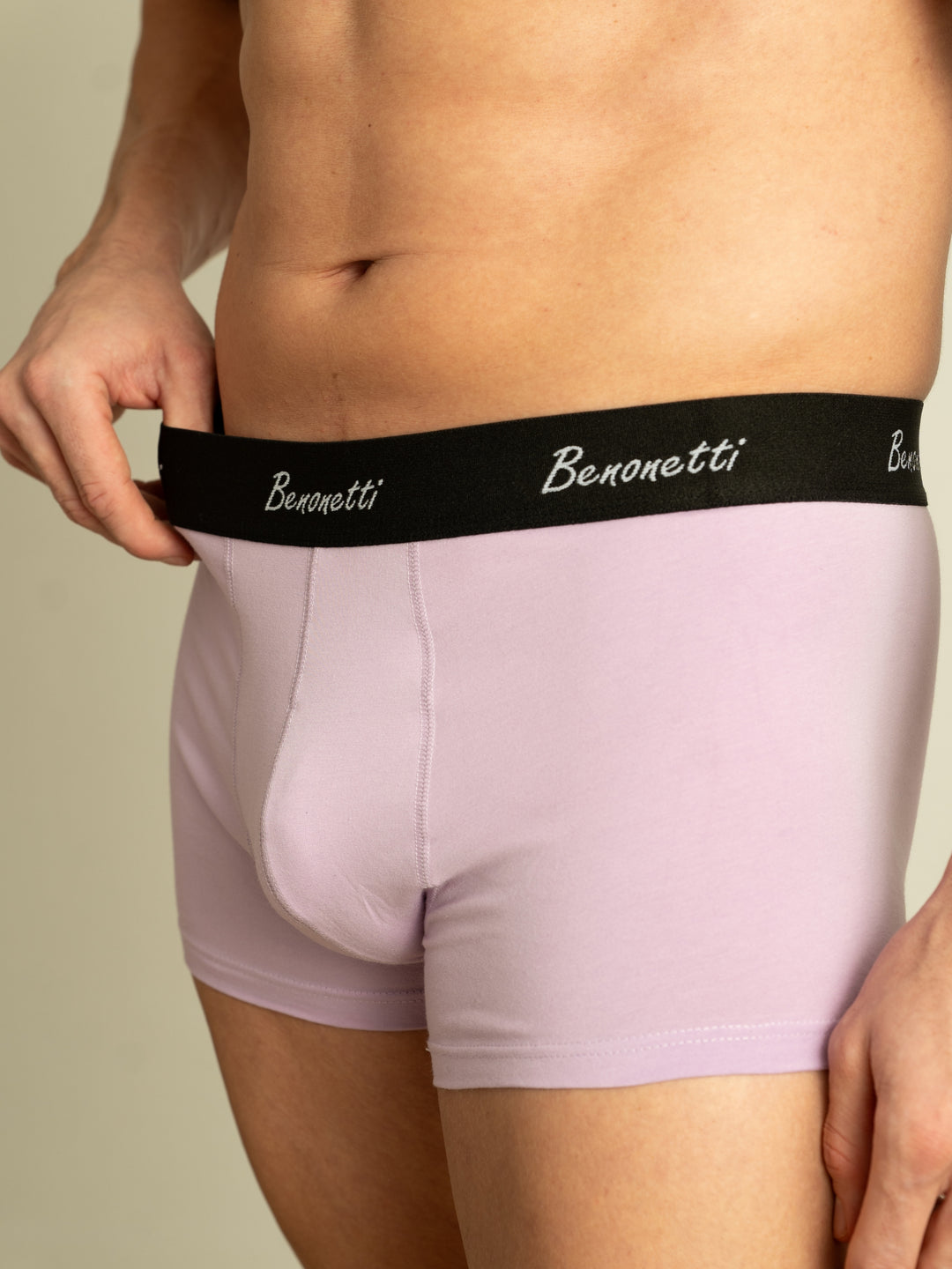 Benonetti Herren Boxershorts, Flieder - 3er &amp; 6er Pack