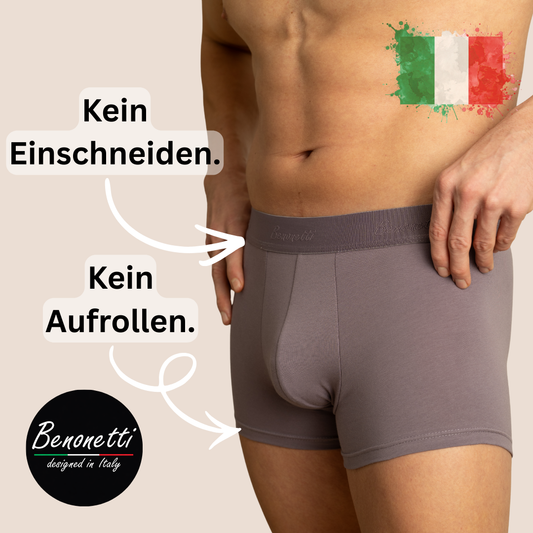 Benonetti Herren Boxershorts, Lila - 3er & 6er Pack