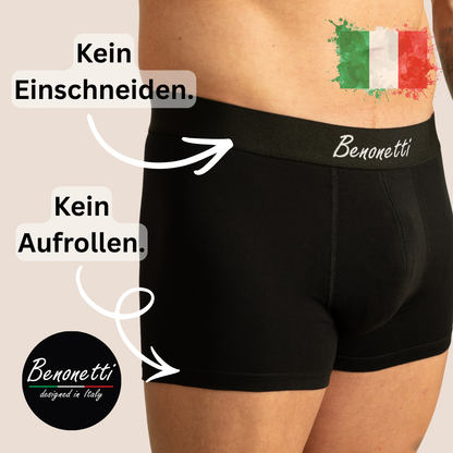 Benonetti - Boxershorts, Schwarz - 3er & 6er Pack