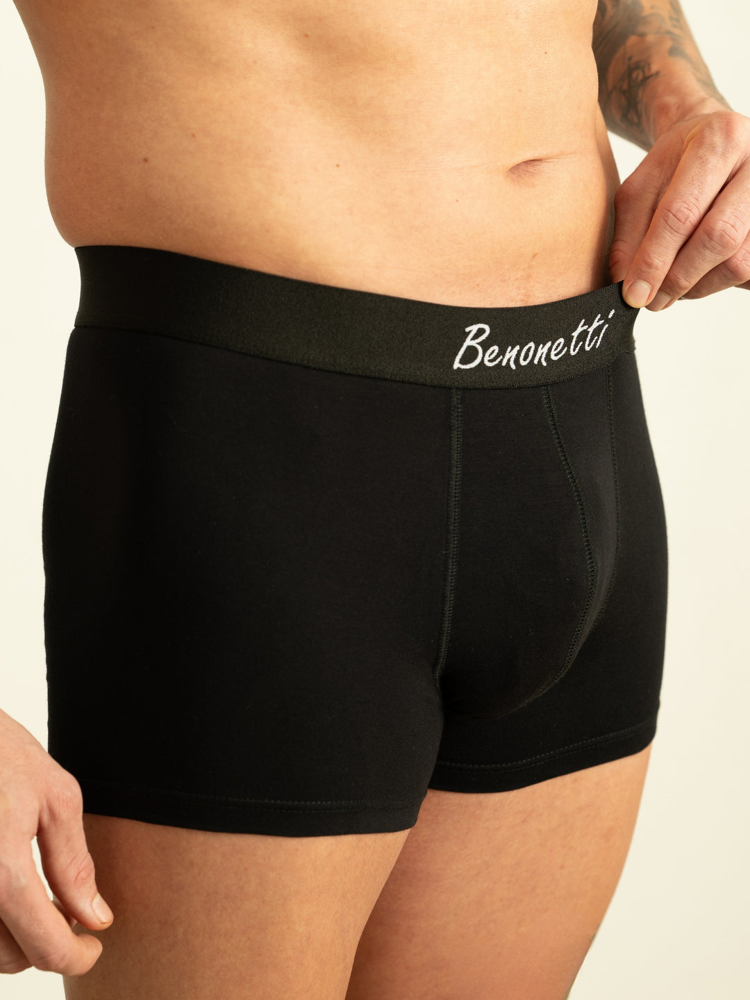 Benonetti Herren Boxershorts, Schwarz - 3er &amp; 6er Pack