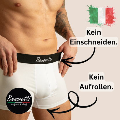 Benonetti - Boxershorts, Weiß - 3er & 6er Pack