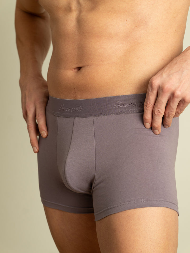 Benonetti Premium Herren Boxershorts Bundel, Azurblau &amp; Lila - 6er Pack