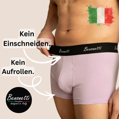 Benonetti Herren Boxershorts, Flieder - 3er & 6er Pack
