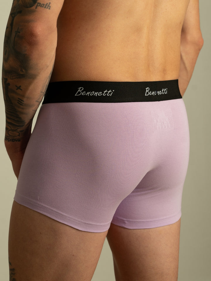 Benonetti Herren Boxershorts, Flieder - 3er &amp; 6er Pack