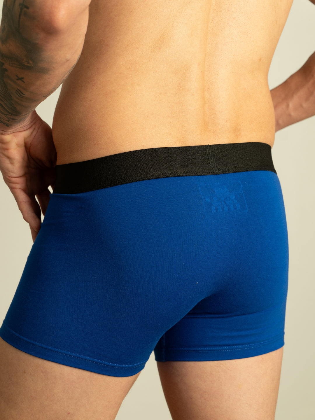 Benonetti Herren Boxershort - Blau &amp; Schwarz - 6er Pack