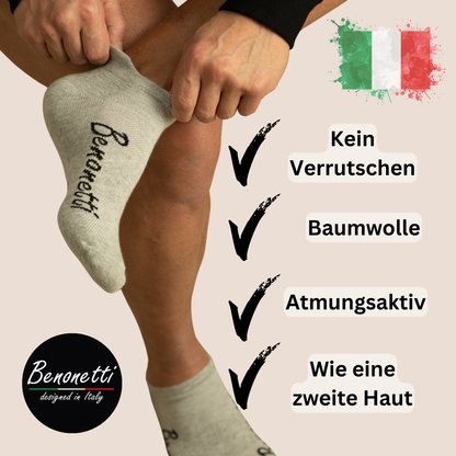 Benonetti Sneakersocken Grau – Bequeme Kurzsocken für Alltag & Sport