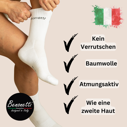 Benonetti Bundle Herren Boxershorts, Weinrot, Schwarz - Tennis Socken - 6er Pack
