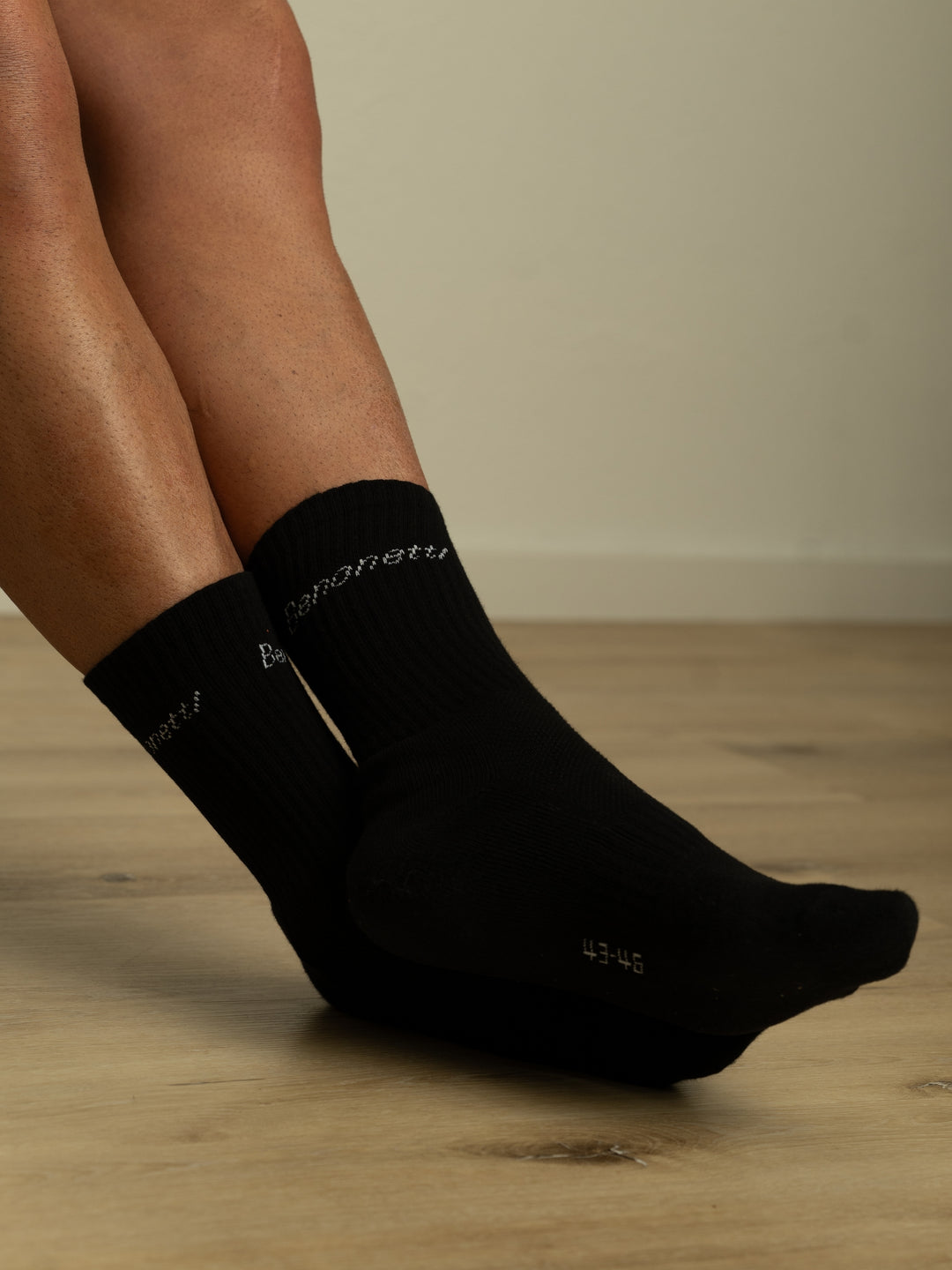 Benonetti Tennissocken Schwarz – Unisex Sportsocken für Damen &amp; Herren