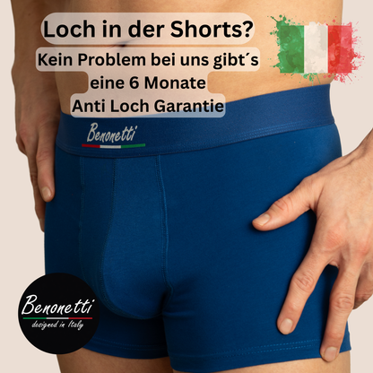 Benonetti Herren Boxershorts, Azurblau - 3er & 6er Pack Fußball