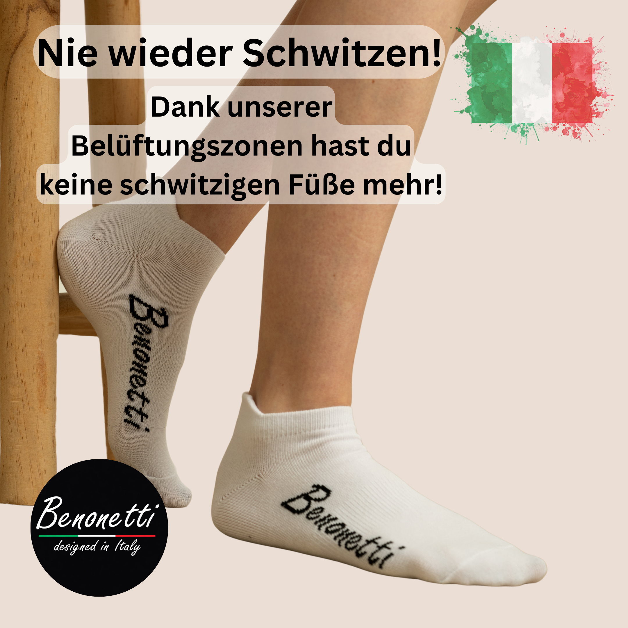 Benonetti Bundle Herren Boxershorts, Lila - Sneaker Socken - 6er Pack