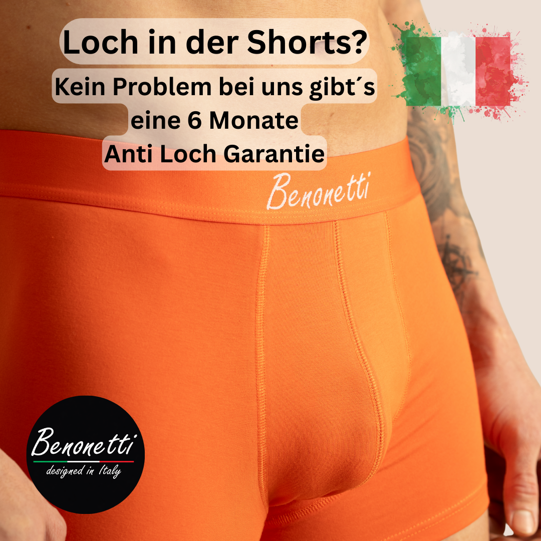 Benonetti Herren Boxershorts, Orange - 3er & 6er Pack