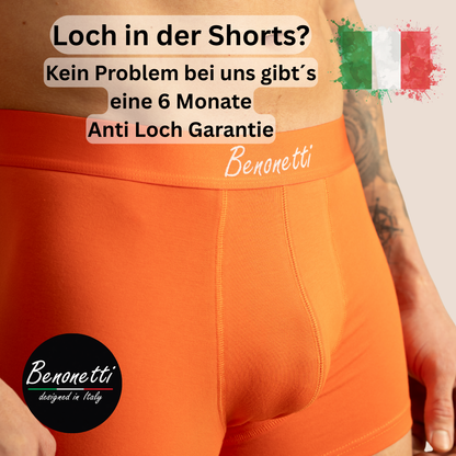 Benonetti Herren Boxershorts, Orange - 3er & 6er Pack
