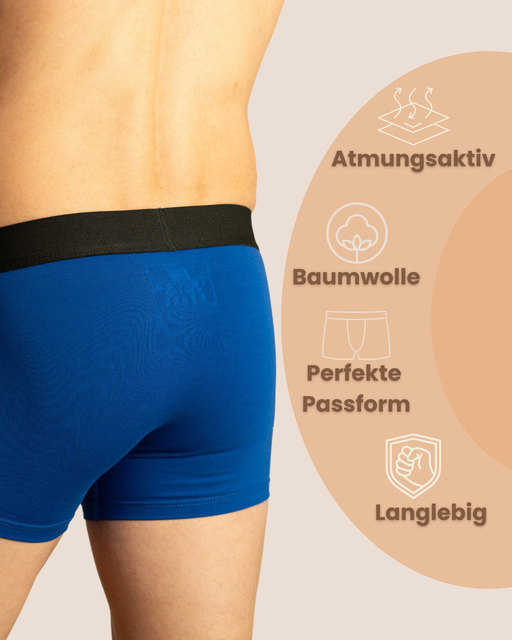 Benonetti Herren Boxershorts, Blau - 3er & 6er Pack