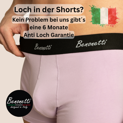 Benonetti Herren Boxershorts, Flieder - 3er & 6er Pack