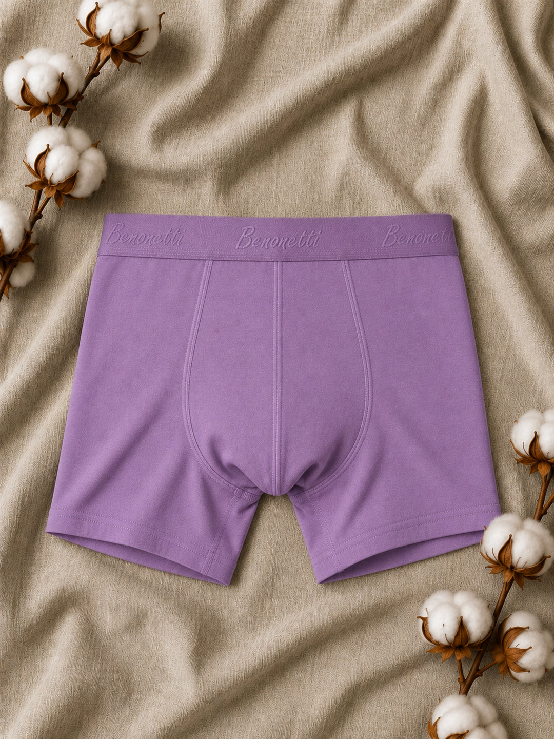 Benonetti Premium Herren Boxershorts, Lila - 3er &amp; 6er Pack