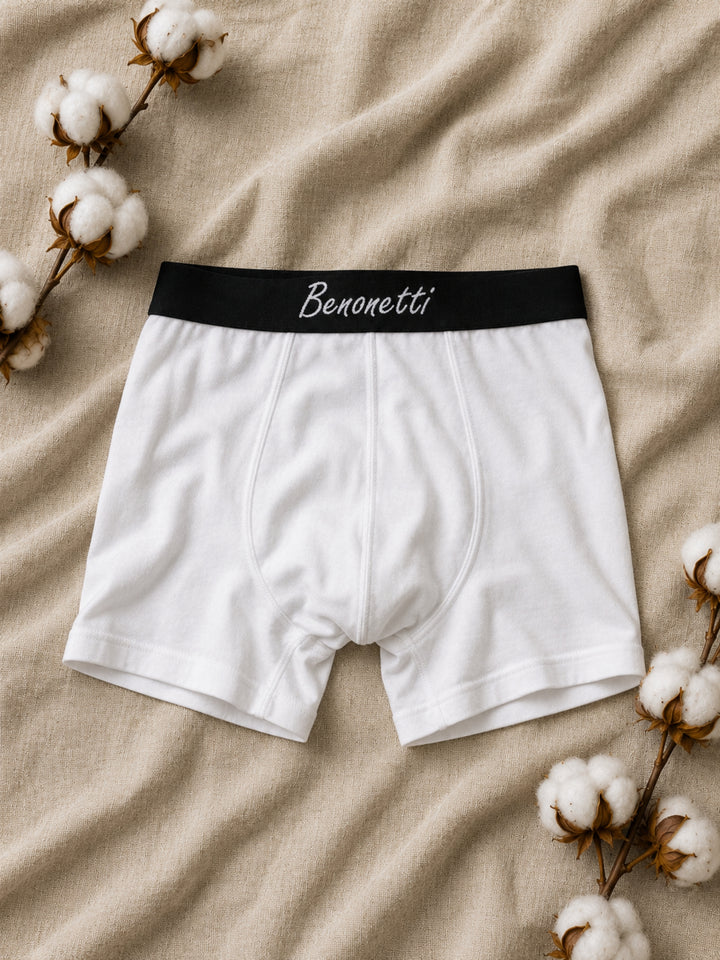 Benonetti Herren Boxershorts, Weiß - 3er &amp; 6er Pack