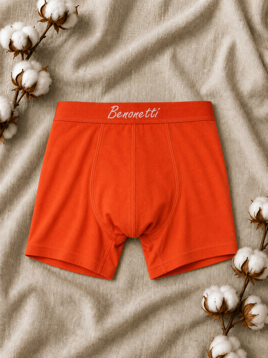 Benonetti Premium Herren Boxershorts, Orange - 3er &amp; 6er Pack