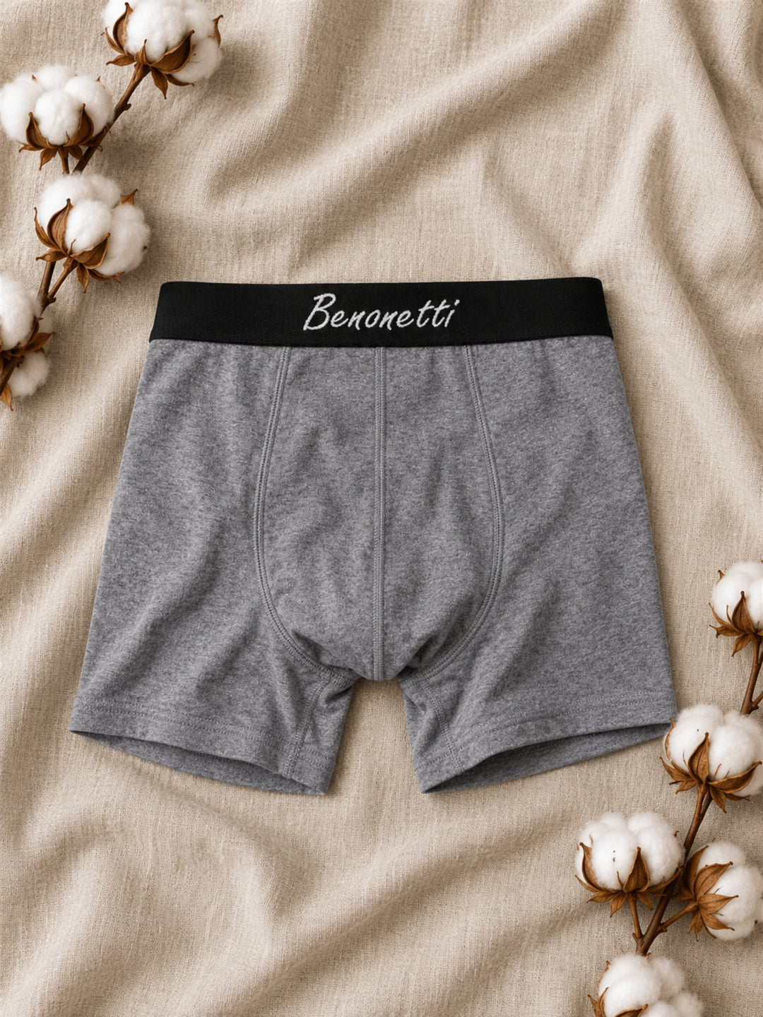 Benonetti Herren Boxershorts, Grau - 3er &amp; 6er Pack