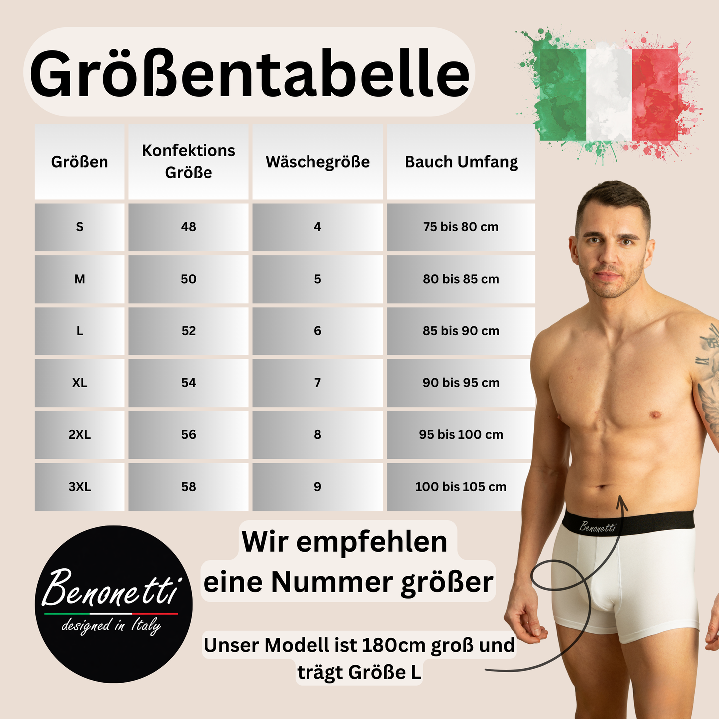 Benonetti - Boxershorts, Weiß - 3er & 6er Pack