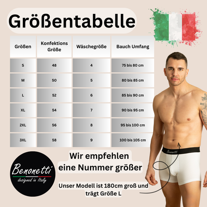 Benonetti - Boxershorts, Weiß - 3er & 6er Pack