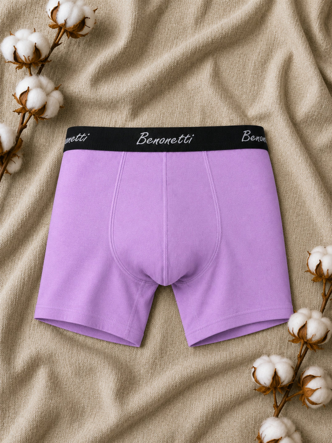 Benonetti Herren Boxershorts, Flieder - 3er &amp; 6er Pack