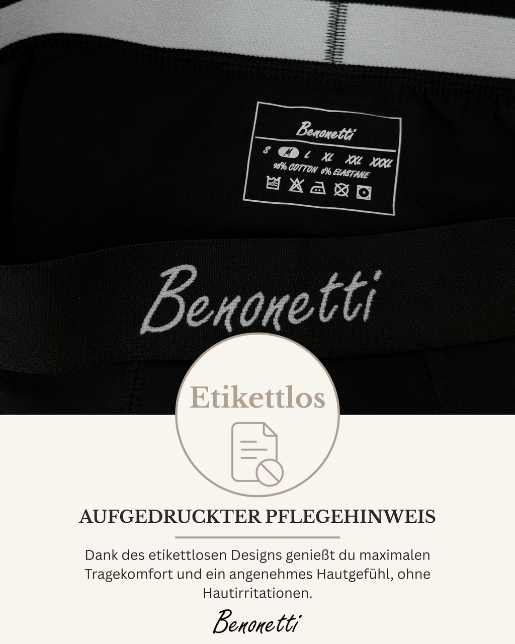 Benonetti Premium Herren Boxershorts, Lila - 3er & 6er Pack