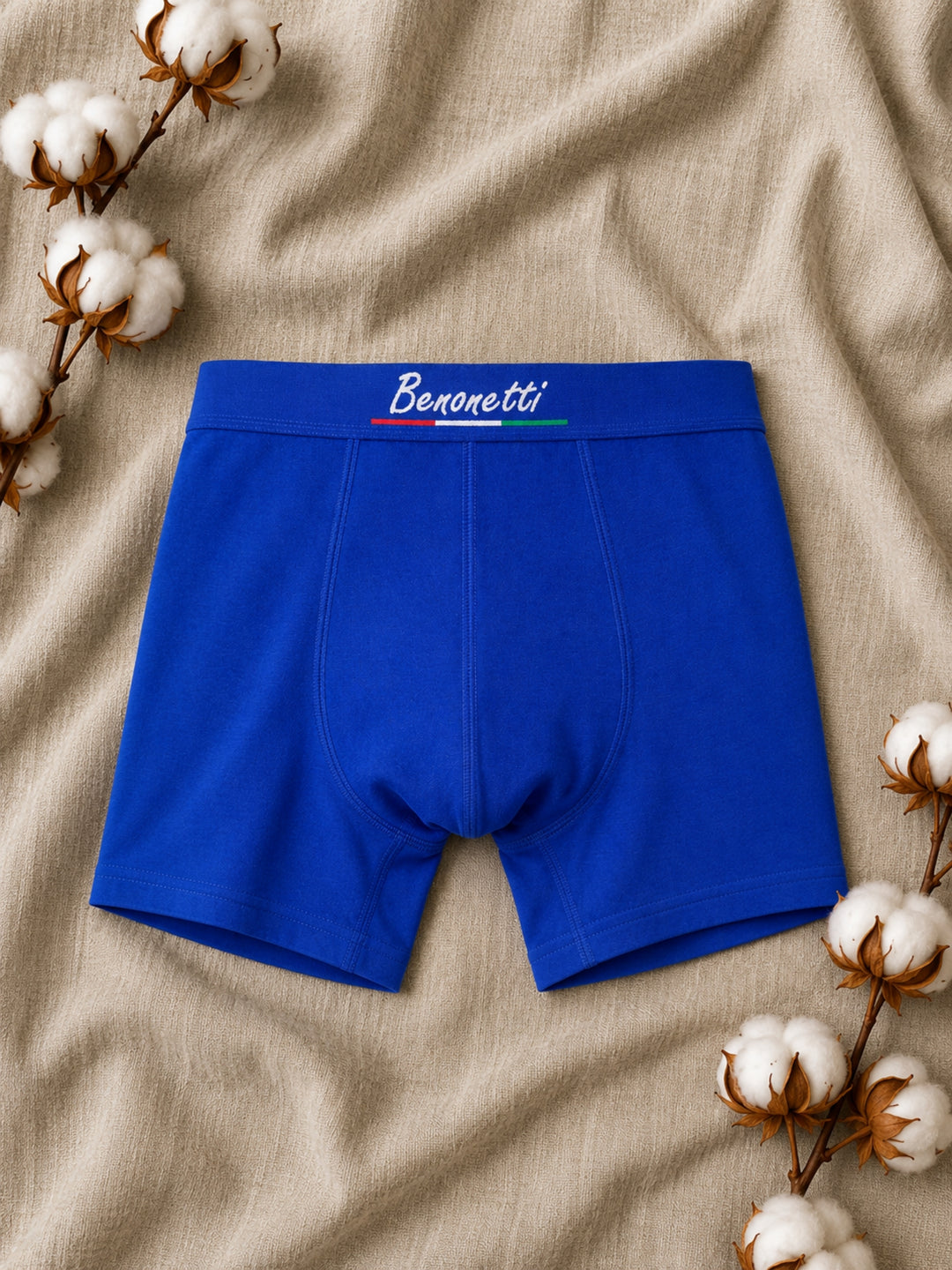 Benonetti Premium Herren Boxershorts, Azurblau - 3er &amp; 6er Pack