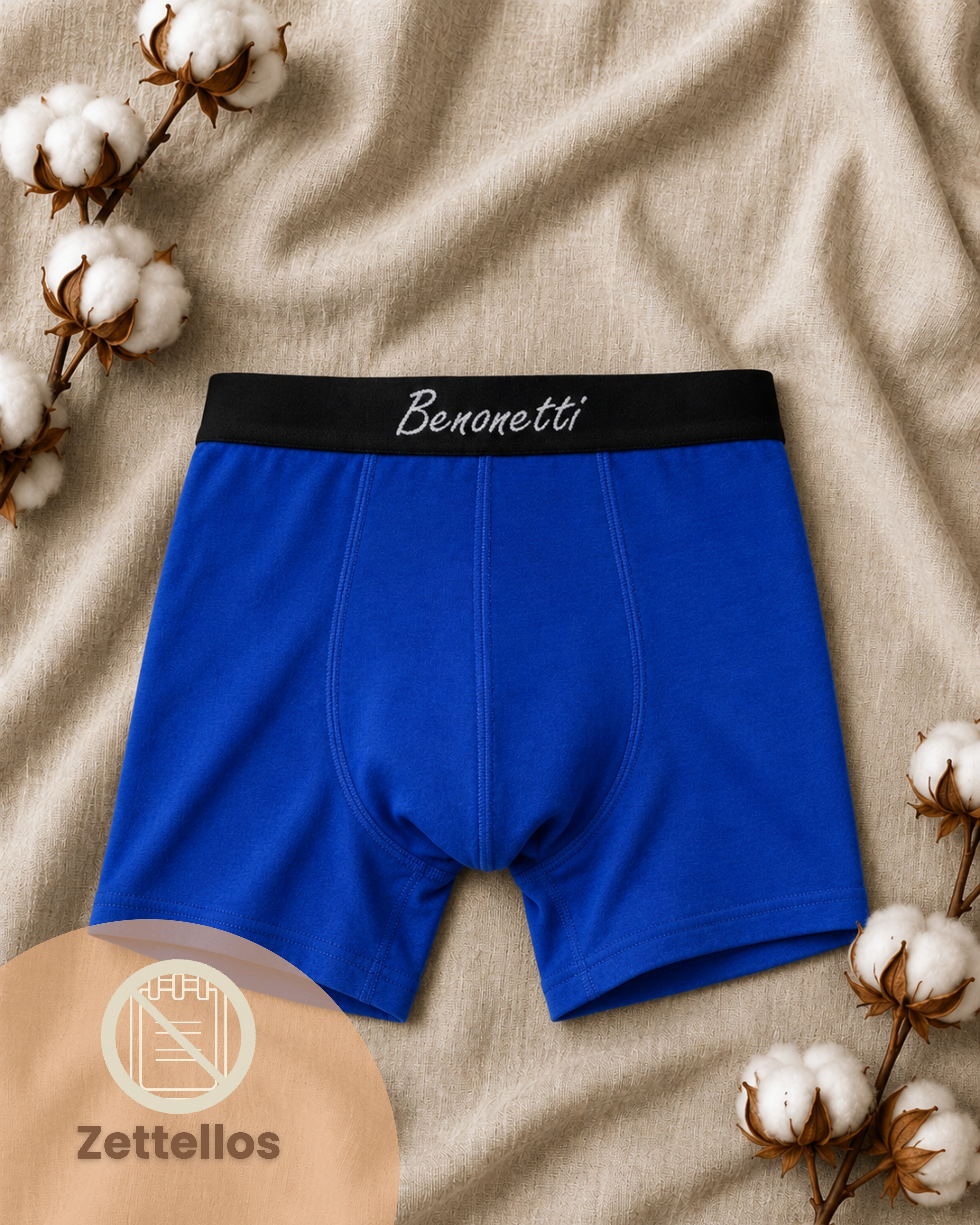 Benonetti Herren Boxershorts, Blau - 3er & 6er Pack