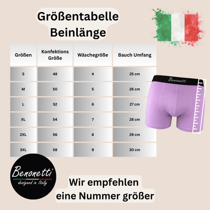 Benonetti Herren Boxershorts, Flieder - 3er & 6er Pack