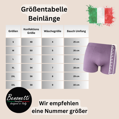 Benonetti Herren Boxershorts, Lila - 6er Pack