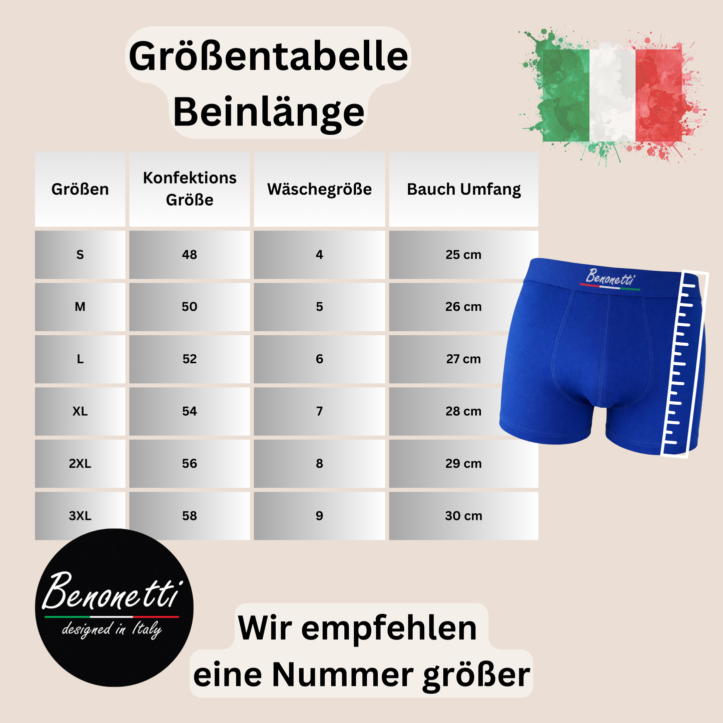 Benonetti Herren Boxershorts, Azurblau - 3er & 6er Pack Fußball