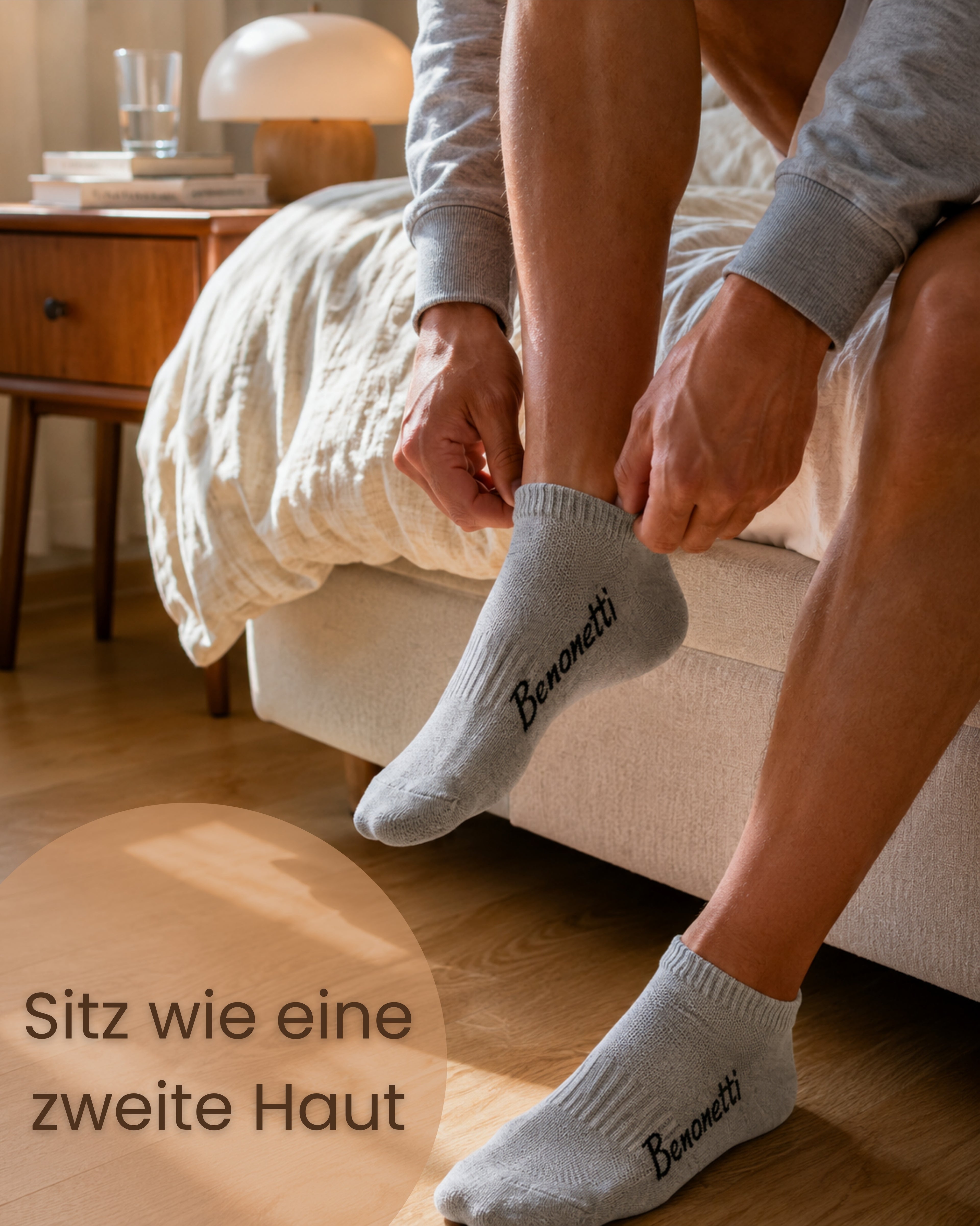 Benonetti Sneakersocken Grau – Bequeme Kurzsocken für Alltag & Sport