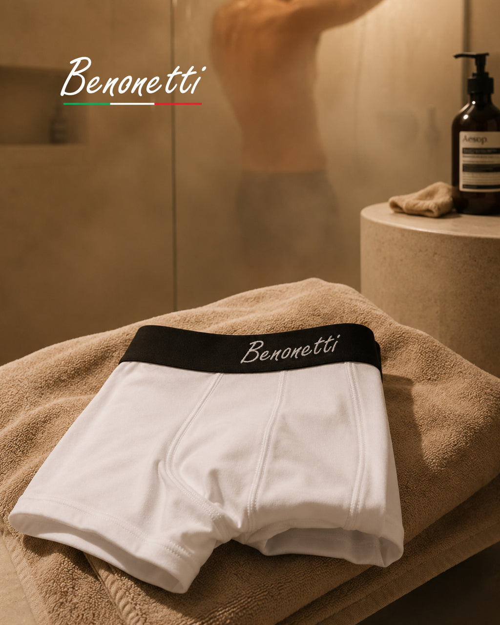 Benonetti Herren Boxershorts, Weiß - 3er & 6er Pack