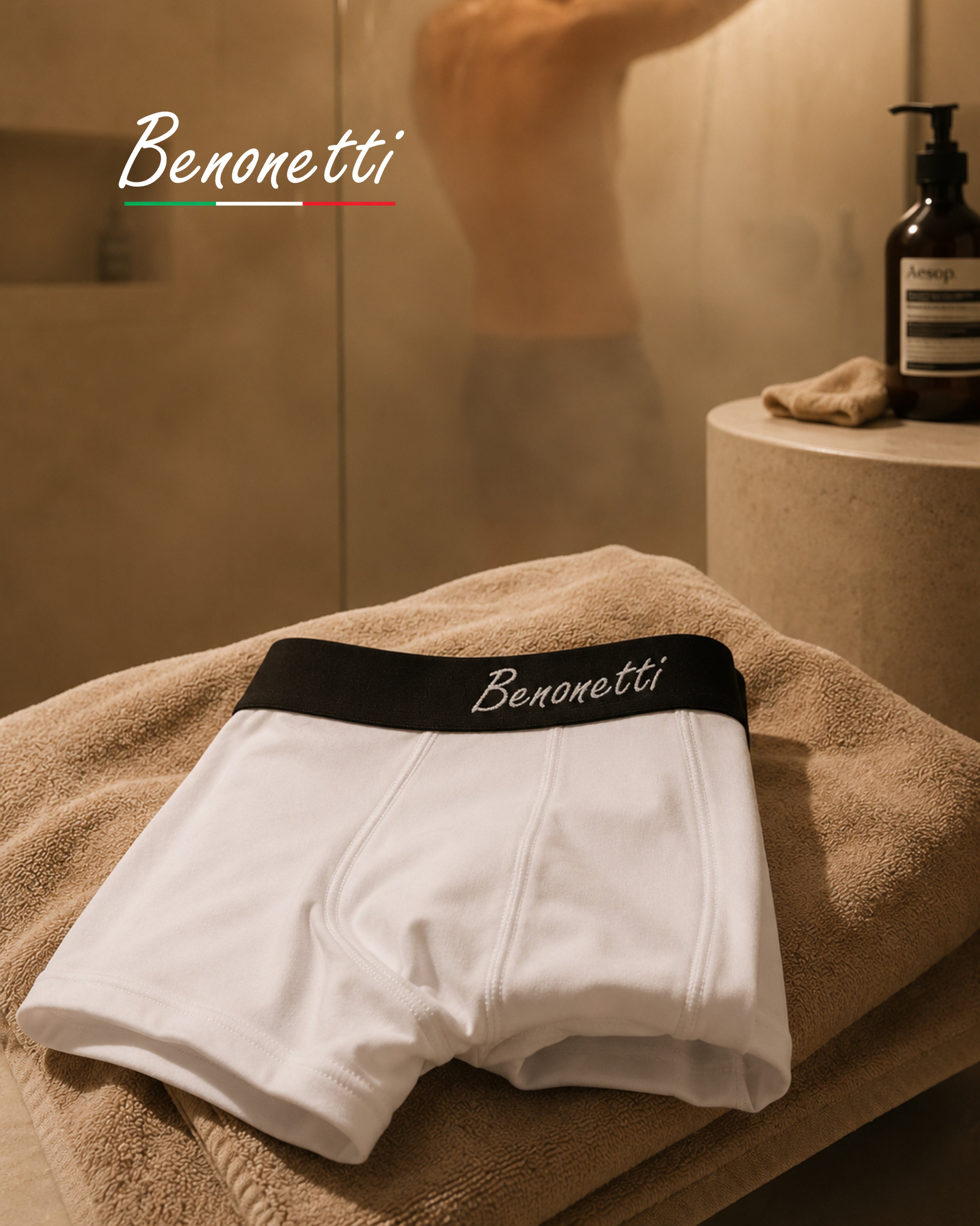 Benonetti Herren Boxershorts, Weiß - 3er & 6er Pack