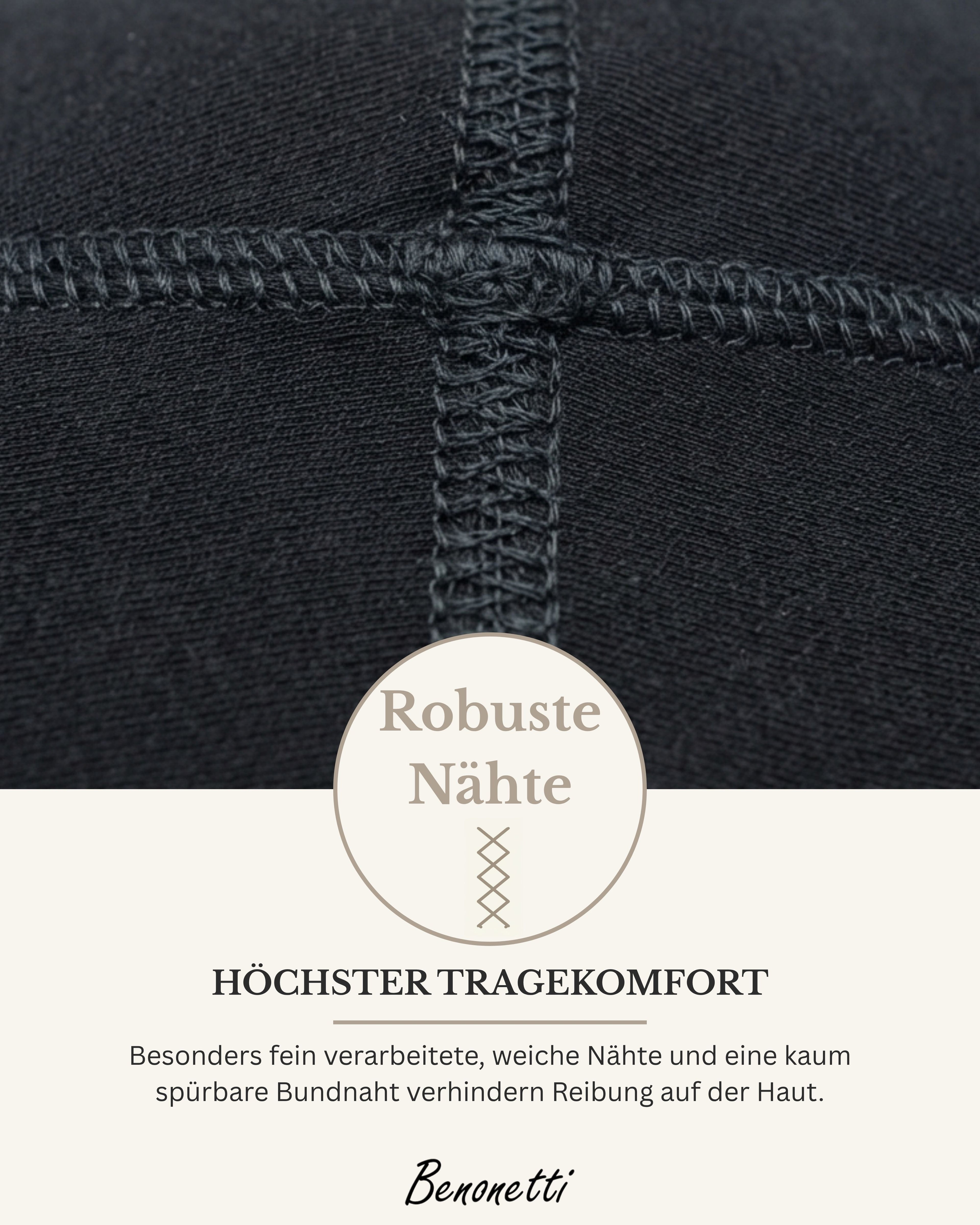 Benonetti Herren  Boxershorts - Weinrot, Blau & Schwarz - 6er Pack